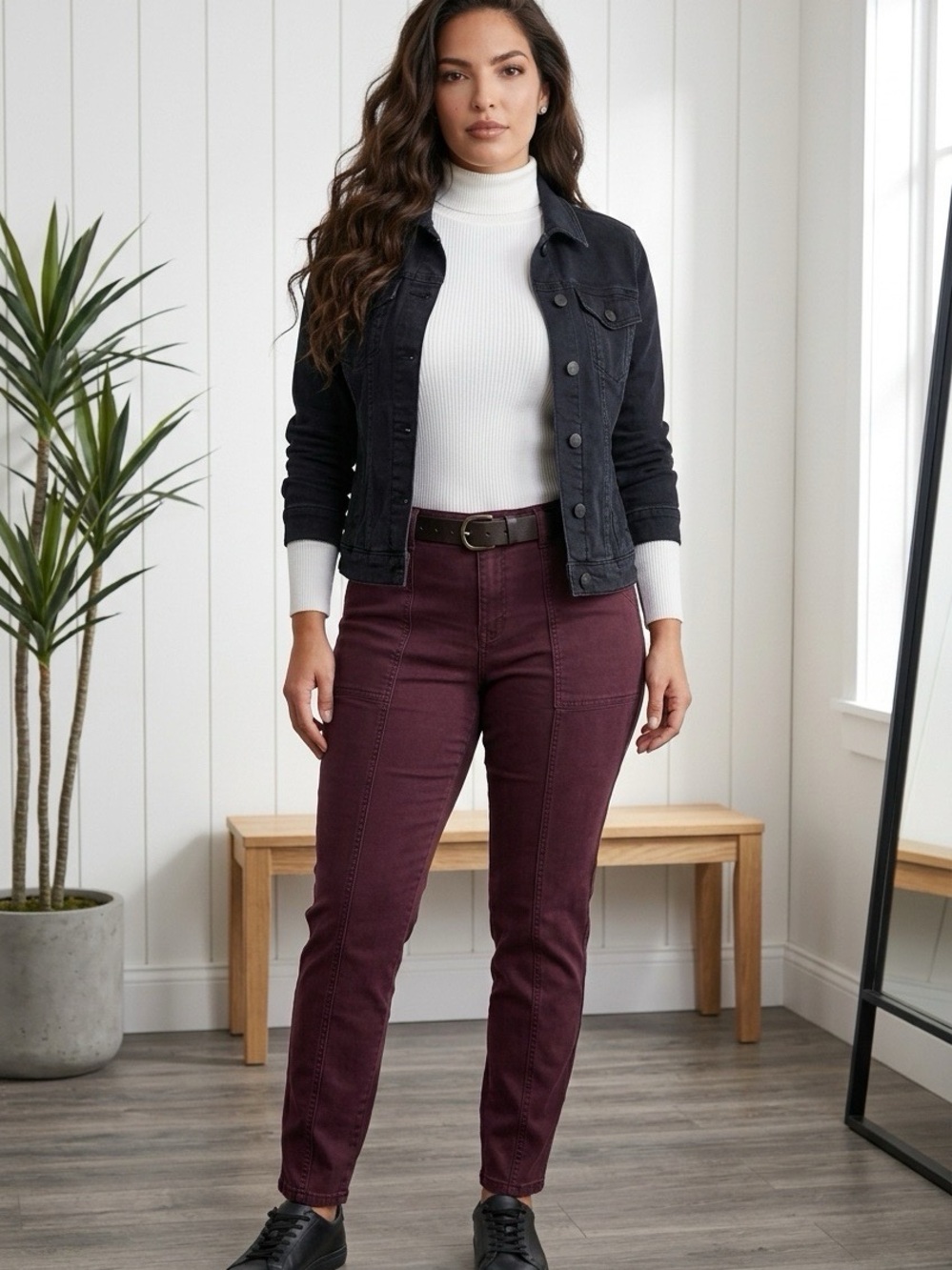 Wine-Colored Pants Size 18 Lane Bryant